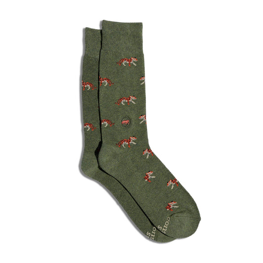 Conscious Step: Socks that Protect Tigers (Green Tigers)