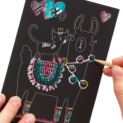 OOLY - Mini Scratch & Scribble Art Kit: Funtastic Friends