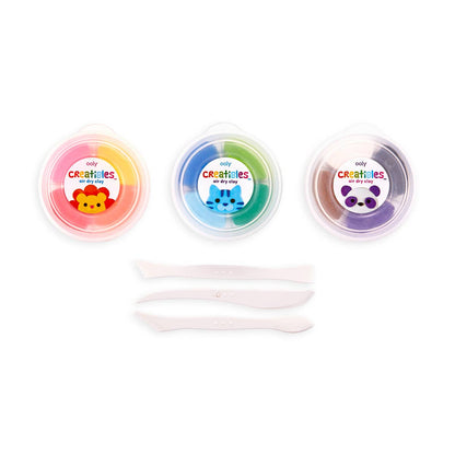 OOLY - Creatibles DIY Air Dry Clay Kit - Set of 12