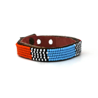 Swahili Coast: Small Multi Atlas Leather Cuff