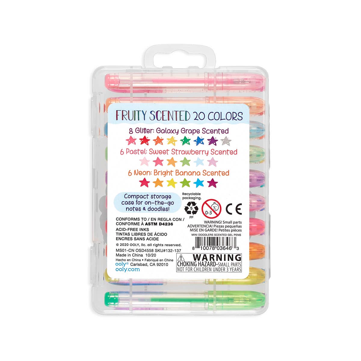 OOLY: Mini Doodlers Fruity Scented Gel Pens - Set of 20