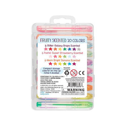 OOLY: Mini Doodlers Fruity Scented Gel Pens - Set of 20