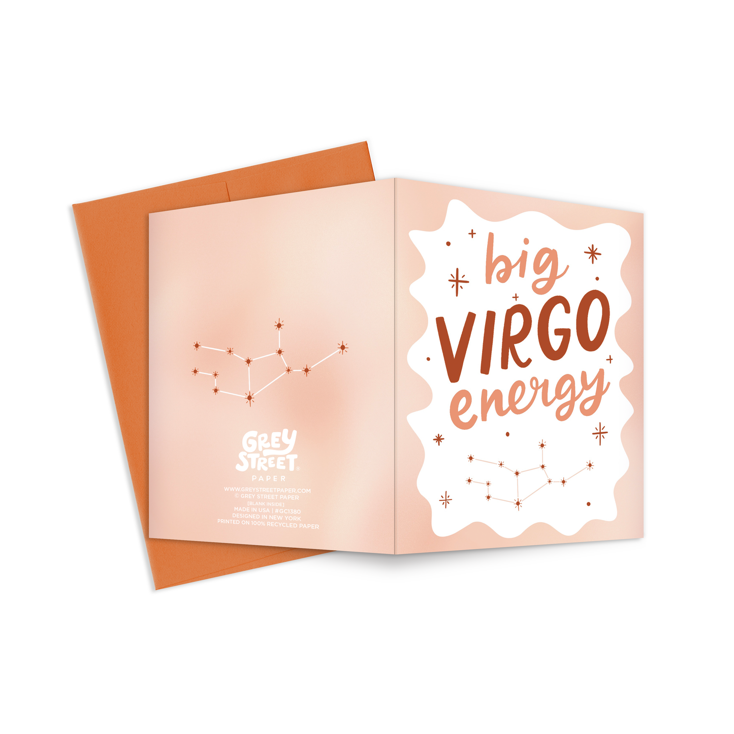 Grey Street Paper: Big Virgo Energy Birthday Greeting Card