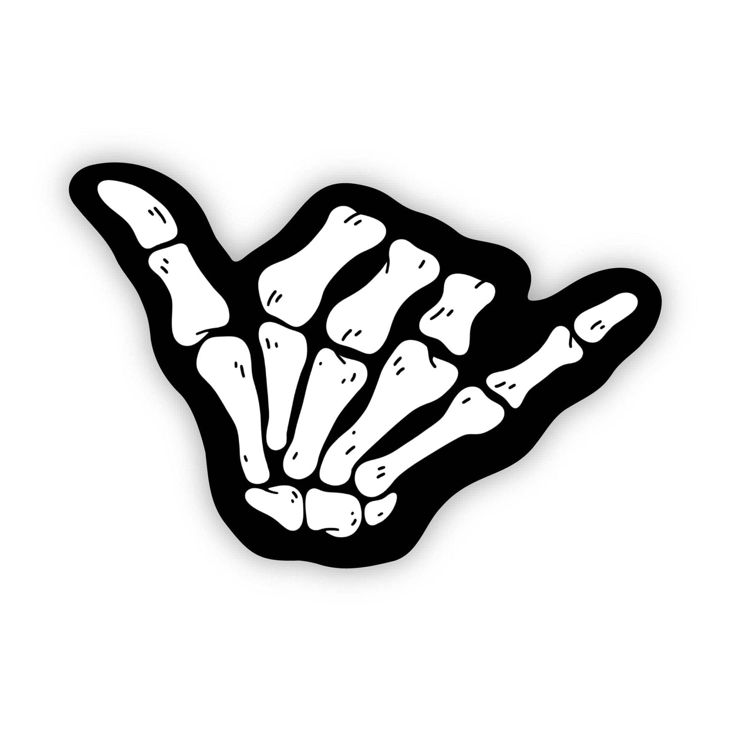 Big Moods:  Shaka Skeleton Hand  Hang Loose Sticker