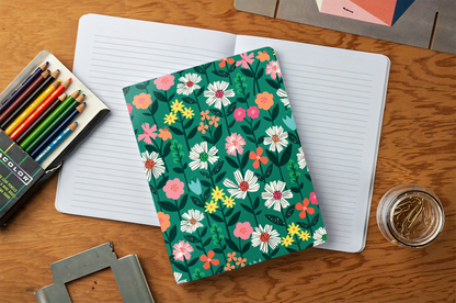 Denik: Green Cosmos Medium Layflat Journal Notebook