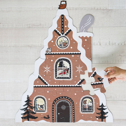 Wee Gallery: Gingerbread House Holiday/Christmas Floor Puzzle