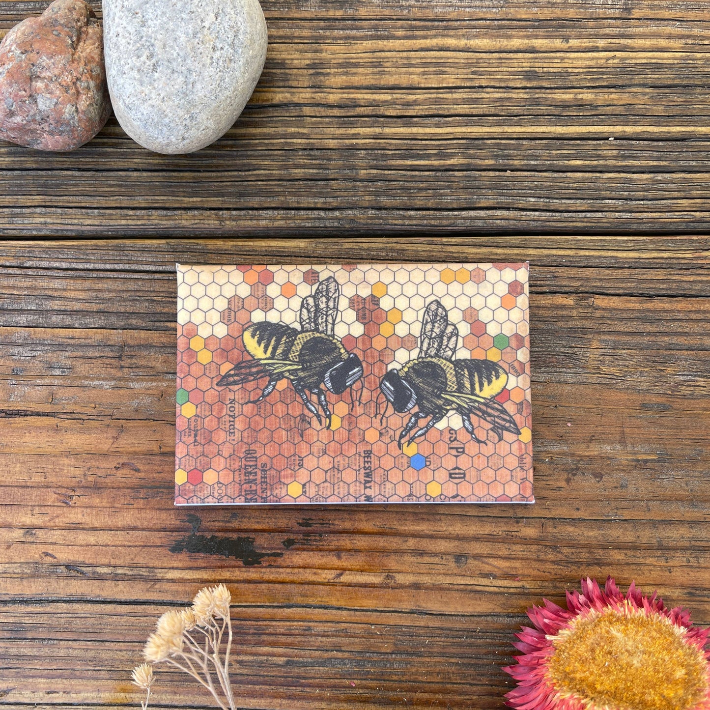 Two Little Fruits: Magnets | Honeybee Magnet | Bee Magnets | Kitchen Decor