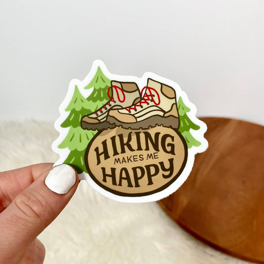 Big Moods: Hiking Makes Me Happy Sticker