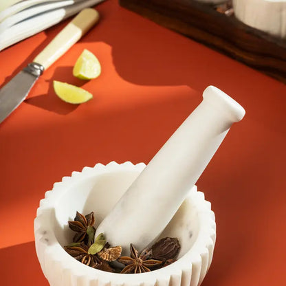 Guari Kholi: Milan Marble Mortar Pestle