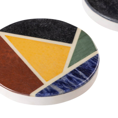Gauri Kohli: Bennett Marble Coasters, Set of 4
