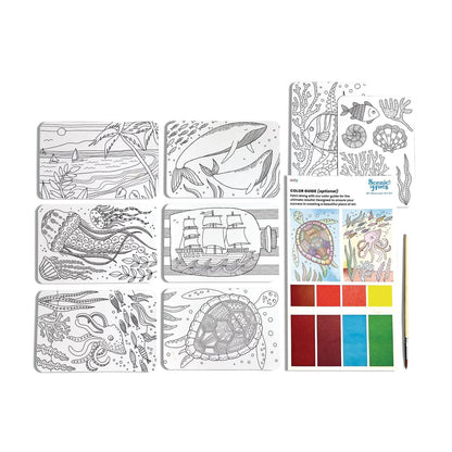 OOLY: Scenic Hues D.I.Y. Watercolor Kit Ocean Paradise