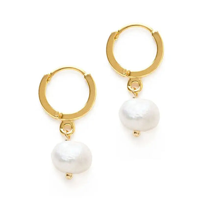 Amano Studio: Fresh Water Pearl on Huggie Hoops