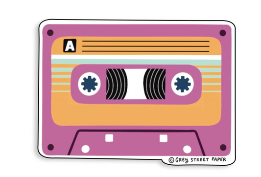 Grey Street Paper: Cassette Tape Sticker