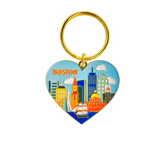 The Found: Boston Skyline Heart Keychain