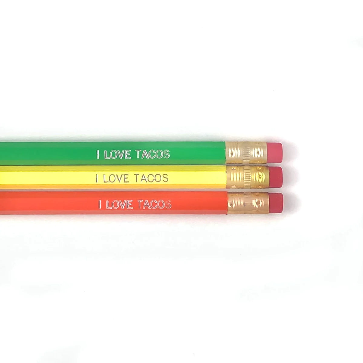 Grey Street Paper: I Love Tacos Set of 3 Pencils