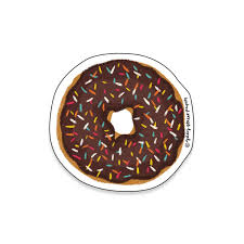 Grey Street Paper: Chocolate Icing Donut Sticker