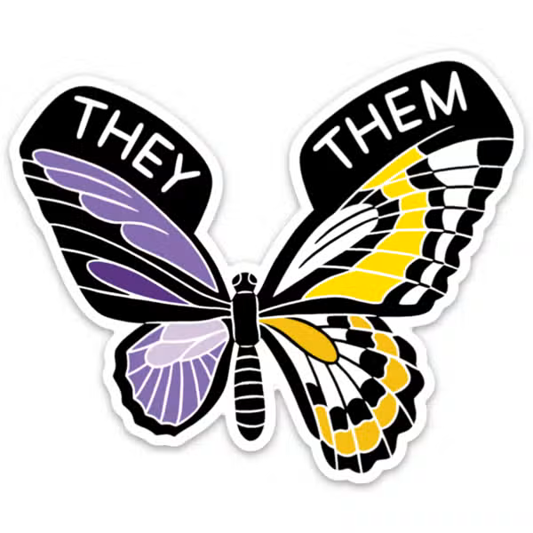 The Found: They/Them Butterfly Magnet