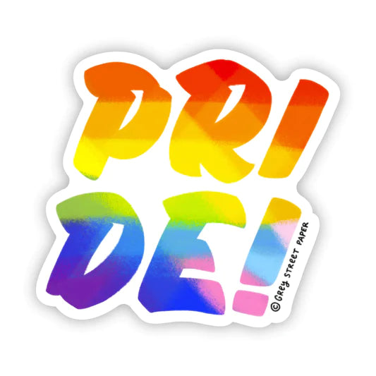 Grey Street Paper: Pride! Rainbow Sticker