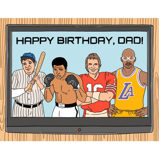The Found: Sports TV Happy Birthday Dad, Card