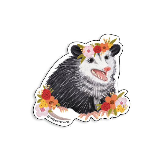 Grey Street Paper: Beautiful Opossum Sticker