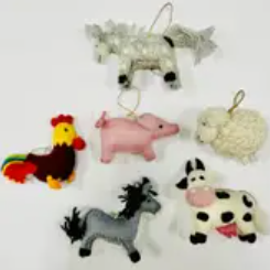 The Winding Road: Farm Animals Ornament