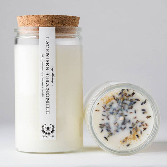 Nectar Republic: Lavender Chamomile : Apothecary Candle ( Calming )