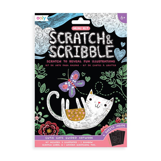 OOLY: Mini Scratch & Scribble Art Kit: Cutie Cats