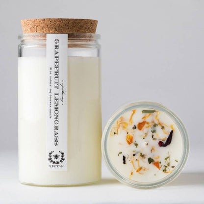 Nectar Republic: Grapefruit Lemongrass : Apothecary Candle ( Uplifting )