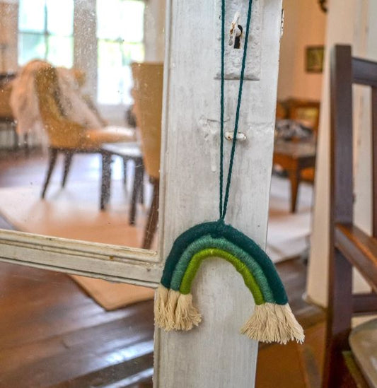 2nd Story Goods: Macrame Rainbow Wall Hanging & Ornament