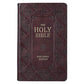 KJV Holy Bible, Giant Print Standard Bible, Dark Brown Faux Leather Bible w/Thumb Index and Ribbon Marker, Red Letter Edition, King James Version