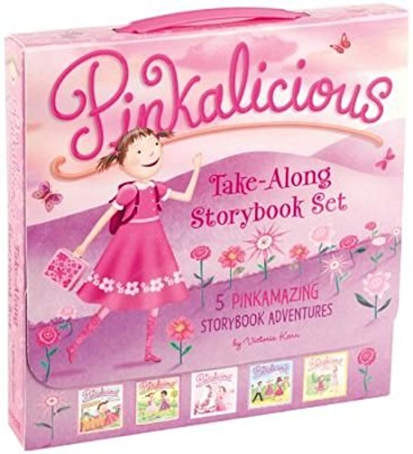 The Pinkalicious Take-Along Storybook Set: Tickled Pink, Pinkalicious and the Pink Drink, Flower Girl, Crazy Hair Day, Pinkalicious and the New Teacher