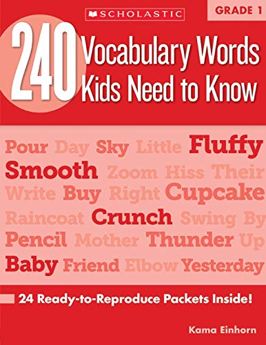 240 Vocabulary Words Kids Need to Know: Grade 1: 24 Ready-to-Reproduce Packets Inside!