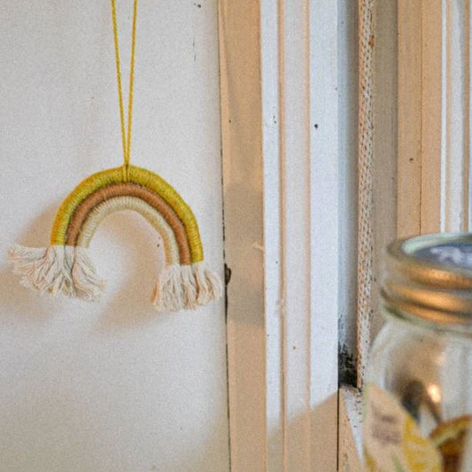 2nd Story Goods: Macrame Rainbow Wall Hanging & Ornament
