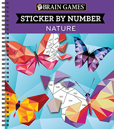 Brain Games - Sticker by Number: Nature (Geometric Stickers)