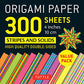 Origami Paper 300 sheets Stripes and Solids 4' (10 cm): Tuttle Origami Paper: High-Quality Double-Sided Origami Sheets Printed with 12 Different Designs