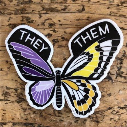 The Found: Non-Binary Butterfly  Sticker