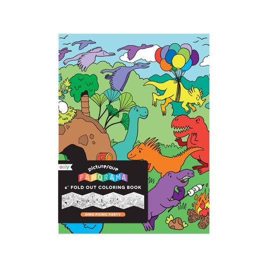OOLY: Picturesque Panorama Coloring Book - Dino Picnic Party