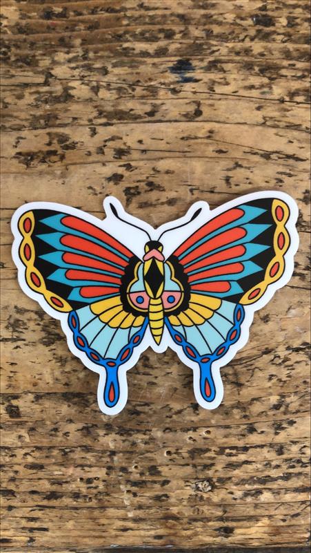 The Found: Butterfly Tattoo Art Die Cut Sticker