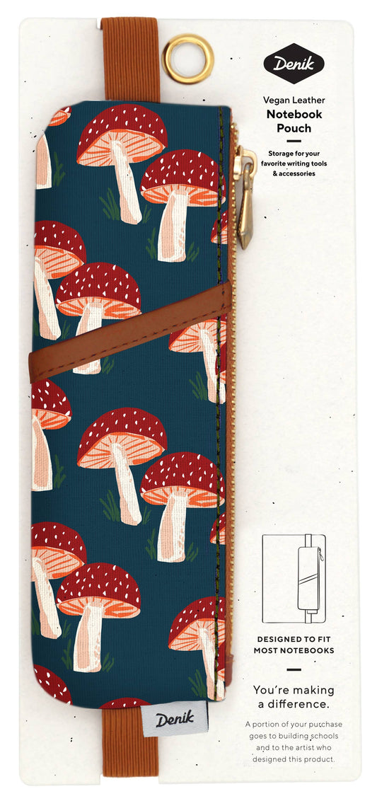 Denik: Navy Mushroom Notebook Pouch