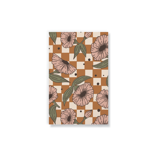 Denik: Checks and Flowers Classic Layflat Journal Notebook