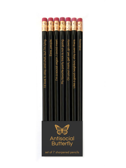 Snifty: Antisocial Butterfly Pencil Set