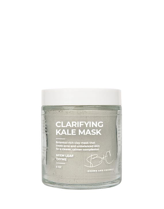 Brown And Coconut: Clarifying Kale Mask Neem Leaf Thyme 4oz