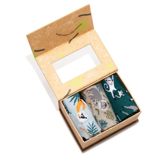 Conscious Step: Socks that Protect Rainforests (Gift Box Set)