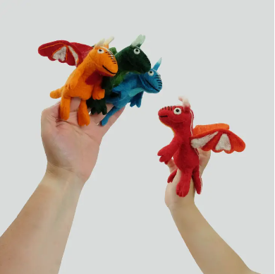 The Winding Road: Dragon Finger Puppets