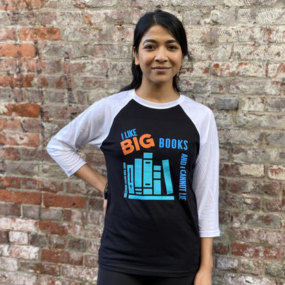 MTW Graphic Tees: I Like Big Books Baseball Tee