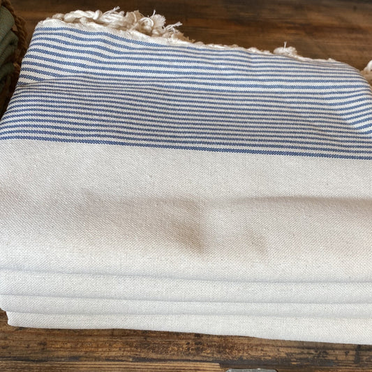 Balthazar & Rose Foutas Towels: Flat Asymmetric Navy Blue