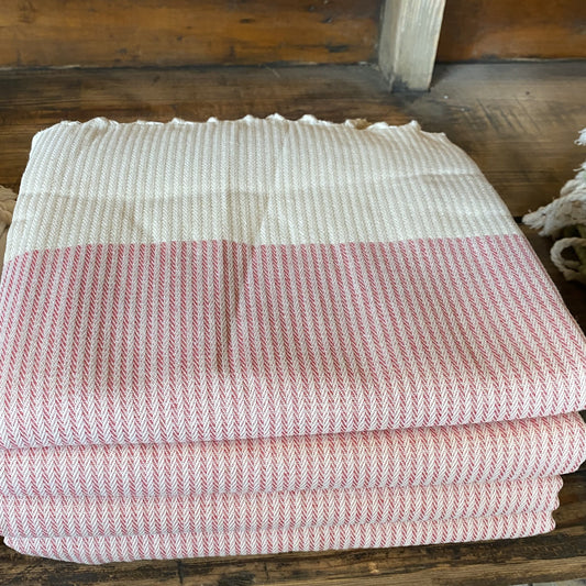 Balthazar & Rose Foutas Towels: Candy Cane Red