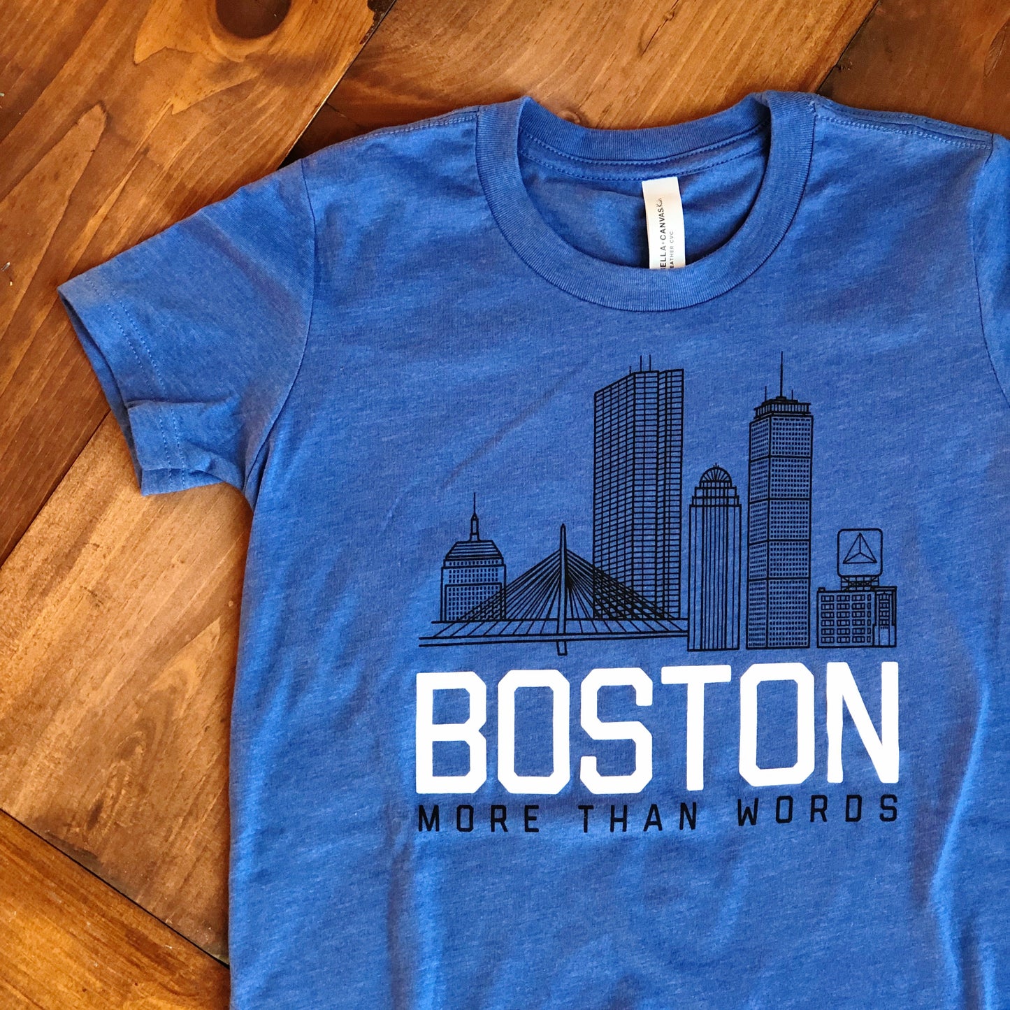 MTW Youth Graphic Tees: Boston Skyline (Blue)