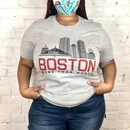 MTW Graphic Tees: Boston Skyline (Gray)