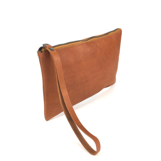 Made Free Leather Clutch Wallet: Camel